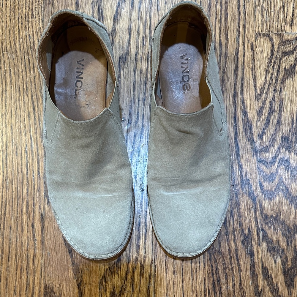 Vince Men's Light Brown Suede Slip-Ons